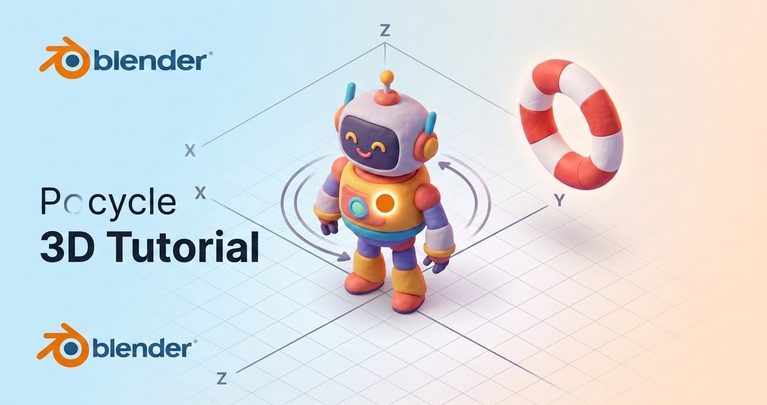 วิธีรีเซ็ตจุดหมุน Origin Point และจัดระเบียบ 3D Cursor ใน Blender